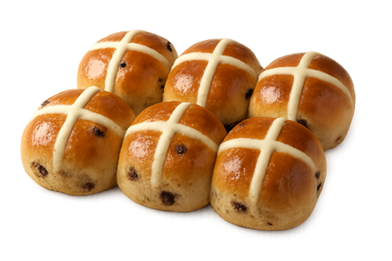 Hot Cross Buns - w/ currants (6)